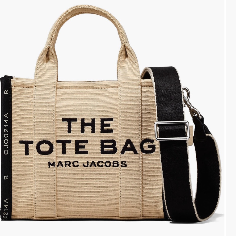 Marc Jacobs Tan and Black Canvas Tote